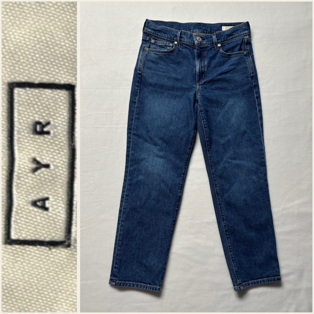 AYR The Frenchie Straight Leg Jeans Dark Wash  27